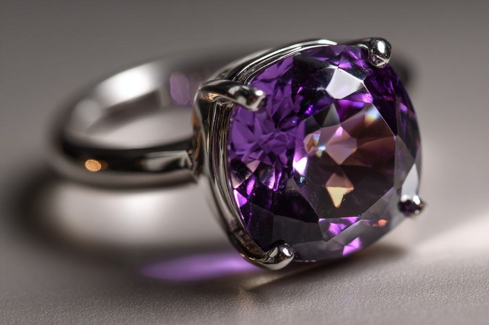 Серебряные украшения с аметистом